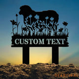 Personalized Floral Sheep Farm Sign Sheep Metal Stake Decor Pet Grave Marker Farmhouse Goat Sign Barn Decor Pet Loss