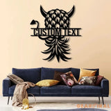 Personalized Funny Pineapple Metal Wall Art Custom LED Swinger Lifestyle Sign Upside Down Pineapple Home Decor Swinger