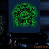 Personalized Garage Metal Sign with Led Light Custom Name Garage Decor Man Cave Sign Workshop Sign Wall Art For Dad Dad