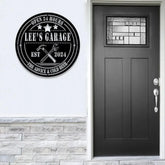 Personalized Garage Metal Sign with Led Light Custom Name Garage Decor Man Cave Sign Workshop Sign Wall Art For Dad Dad