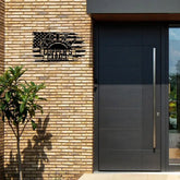 Personalized Garage US Flag Metal Sign with Led Light Custom Name Garage Decor Man Cave Sign Workshop Sign Wall Art For