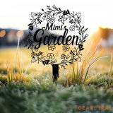 Personalized Garden Metal Sign With Stakes Custom Garden Name Sign Garden Flower Sign Metal Yard Art Housewarming Gift