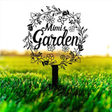 Personalized Garden Metal Sign With Stakes Custom Garden Name Sign Garden Flower Sign Metal Yard Art Housewarming Gift