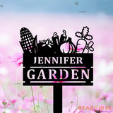 Personalized Garden Metal Sign With Stakes - Custom Vegetables Garden Stake - Custom Garden Sign - Gift for Grandmother
