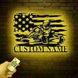 Personalized Go Kart Racing Metal Sign with LED Light Custom Go Kart Racing Sign Go Kart Racer Name Sign Go Kart Gifts