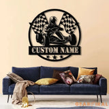 Personalized Go Kart Racing Metal Sign with LED Light Custom Go Kart Racing Sign Go Kart Racer Name Sign Go Kart Gifts