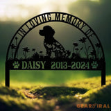 Personalized Goldendoodle Memorial Garden Stake Custom Golden Doodle Grave Marker Sign Pet Loss Remembrance Stake