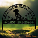 Personalized Goldendoodle Memorial Garden Stake Custom Golden Doodle Grave Marker Sign Pet Loss Remembrance Stake