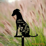 Personalized Greyhound Metal Stake - Dog Memorial Gift - Custom Dog Memorial - Pet Loss Gift | GearViral