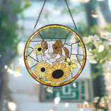 Personalized Guinea Pig Portrait Stained Glass Suncatcher Pet Loss Sympathy Guinea Pig Memorial Suncatcher Pet Lovers