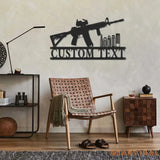 Personalized Gun Metal Sign LED - Armory Decor - Gun Gift Sign - Gun Owner Gift | GearViral