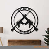 Personalized Gun Metal Sign - Gun Owner Gift - Armory Decor - 2nd Amendment - Army Gift - Veteran Gift - AR-15 - Gun