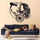 Personalized Hair Salon Metal Sign Custom Hairstylist Wall Decor Beauty Salon Welcome Sign Salon Wall Art Christmas
