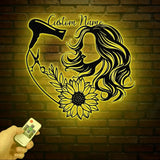 Personalized Hair Salon Metal Sign Custom Hairstylist Wall Decor Beauty Salon Welcome Sign Salon Wall Art Christmas