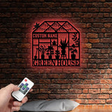 Personalized Hanging Metal Greenhouse Sign Custom Gardener Gift Garden Wall Art,Garden Decor,Personalized Gardener Name