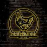 Personalized Hen House Coop Sign with Led Light Custom Chicken Coop Sign Farm Metal Sign Metal Chicken Sign Custom