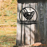Personalized Hen House Coop Sign with Led Light Custom Chicken Coop Sign Farm Metal Sign Metal Chicken Sign Custom