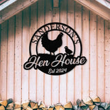 Personalized Hen House Sign with Led Light Chicken Coop Sign Farm Metal Sign Metal Farm Coop Sign Custom Chicken Coop