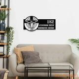 Personalized Holy Family Christian LED Sign - Jesus Christ Metal Address Sign - House Number Hanging Address