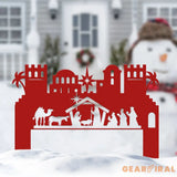 Personalized Holy Family Nativity Metal Sign - Custom Christmas Outdoor Decor - Religious Metal Art for Lawn Yard or