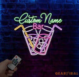 Personalized Home Bar Neon Sign Custom Name Bar Neon Sign Neon Sign Gifts Neon Sign for Dad Christmas Gift Neon Man