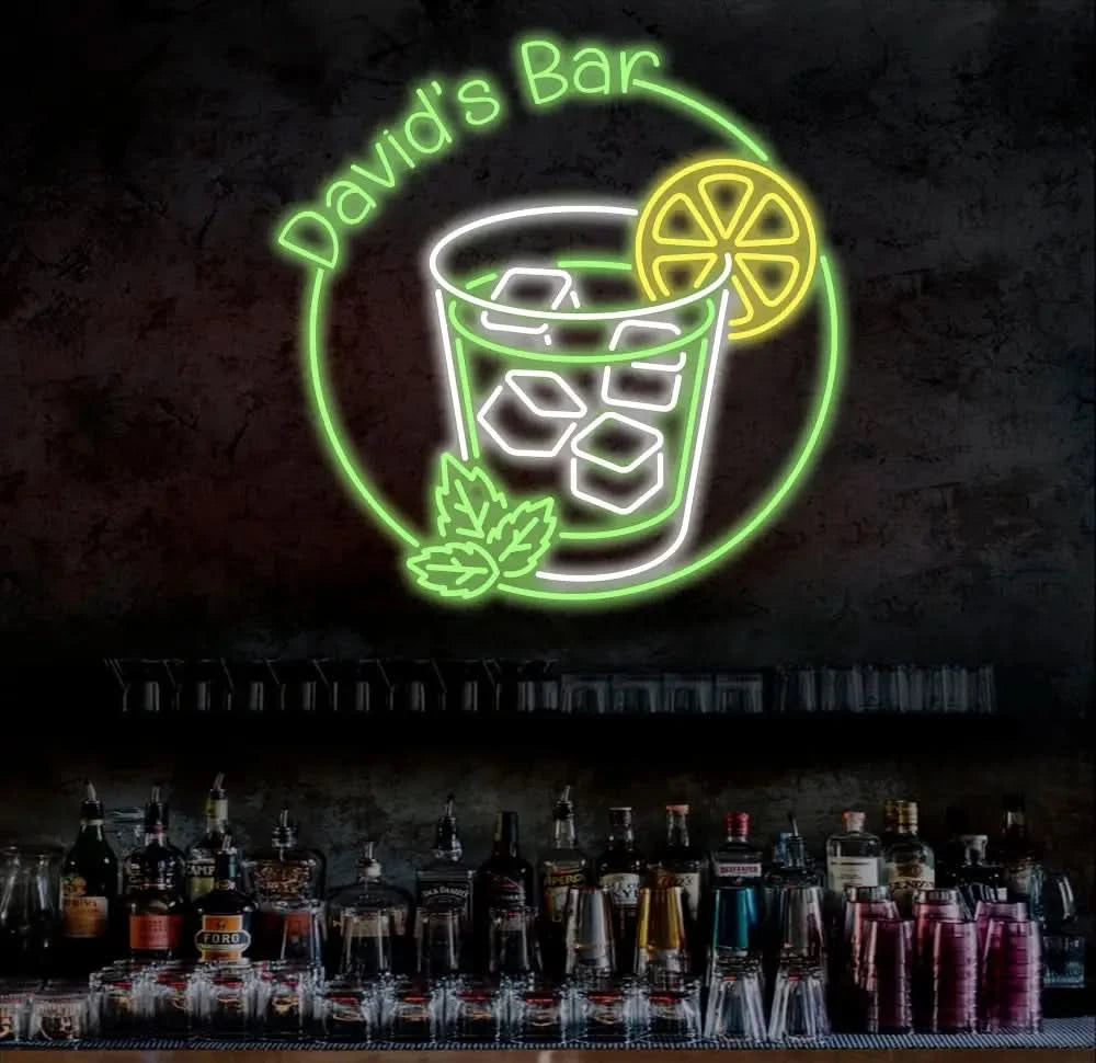 Personalized Home Bar Neon Sign Custom Name Bar Neon Sign Neon Sign Gifts Neon Sign for Dad Christmas Gift Neon Man