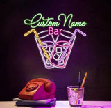 Personalized Home Bar Neon Sign Custom Name Bar Neon Sign Neon Sign Gifts Neon Sign for Dad Christmas Gift Neon Man