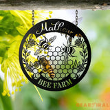 Personalized Honey Bee Metal Sign - Bee Fam - Bee lover - Bee Metal Wall Art | GearViral