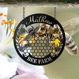 Personalized Honey Bee Metal Sign - Bee Fam - Bee lover - Bee Metal Wall Art | GearViral