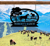 Personalized Horse Ranch Metal Sign - Horse Farm Metal Sign - Horse Barn Decor - Custom Farmhouse Sign | GearViral