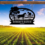 Personalized Horse Ranch Metal Sign - Horse Farm Metal Sign - Horse Barn Decor - Custom Farmhouse Sign | GearViral