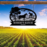 Personalized Horse Ranch Metal Sign - Horse Farm Metal Sign - Horse Barn Decor - Custom Farmhouse Sign | GearViral