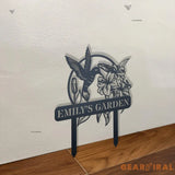 Personalized Hummingbird Garden Stake Metal Sign - Hummingbird Sign - Gardener Name Signs - Garden Sign | GearViral