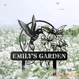 Personalized Hummingbird Garden Stake Metal Sign - Hummingbird Sign - Gardener Name Signs - Garden Sign | GearViral