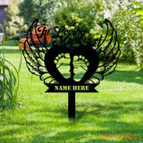 Personalized In Loving Memories Stake Dad Loss Mom Loss Religion Metal Stake Sympathy Sign Grave Marker Remembrance