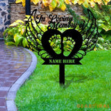 Personalized In Loving Memories Stake Dad Loss Mom Loss Religion Metal Stake Sympathy Sign Grave Marker Remembrance