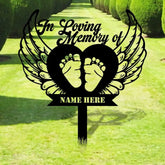 Personalized In Loving Memories Stake Dad Loss Mom Loss Religion Metal Stake Sympathy Sign Grave Marker Remembrance