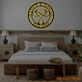 Personalized Infinity Heart Led Light Metal Sign Couple Name Sign Family Established Custom Love Wall Art Engagement