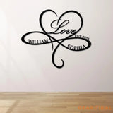 Personalized Infinity Love Led Light Metal Sign Couple Name Sign Family Established Custom Love Wall Art Engagement