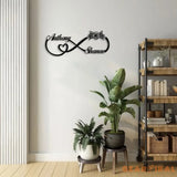 Personalized Infinity Love Led Light Metal Sign Couple Name Sign Family Established Custom Love Wall Art Engagement