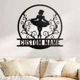 Personalized Irish Dancer Metal Wall Art With Led Lights - Irish Girl Dancing Metal Sign - Dancer Gift - Christmas Gift