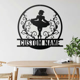 Personalized Irish Dancer Metal Wall Art With Led Lights - Irish Girl Dancing Metal Sign - Dancer Gift - Christmas Gift