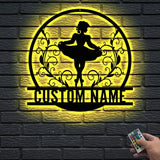 Personalized Irish Dancer Metal Wall Art With Led Lights - Irish Girl Dancing Metal Sign - Dancer Gift - Christmas Gift