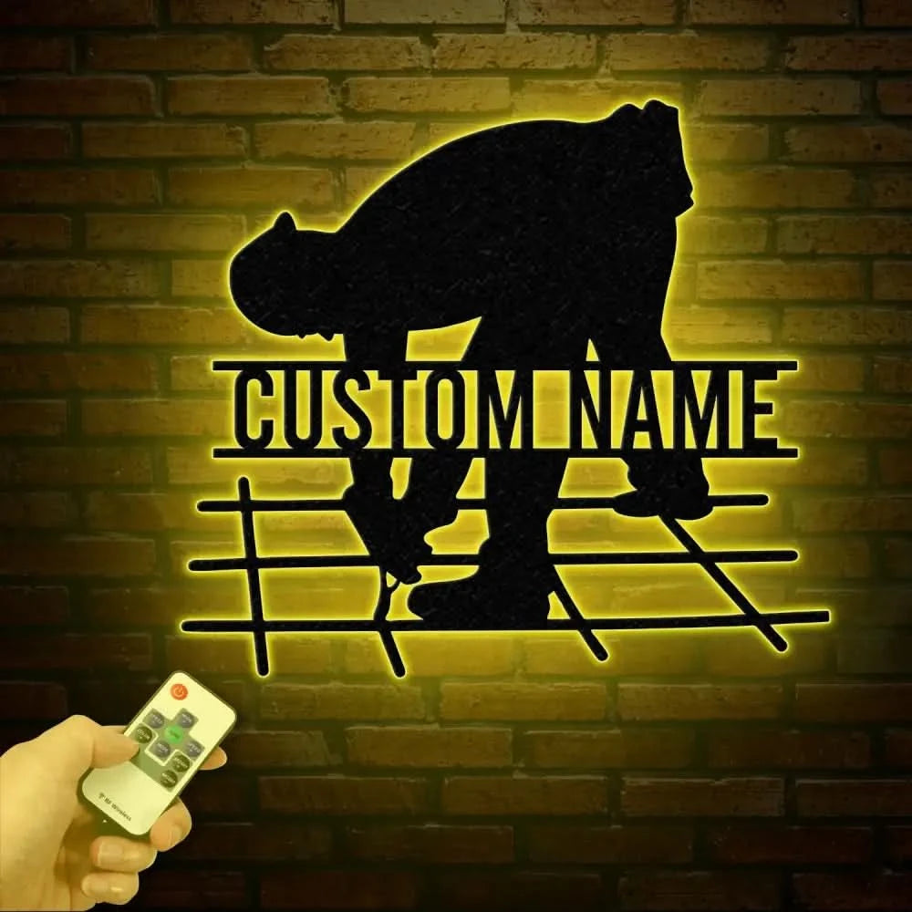 Personalized Ironworker LED Metal Sign – Custom Welder Name Sign – Unique Ironworker Wall Decor – Xmas or Birthday Gift