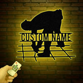 Personalized Ironworker LED Metal Sign – Custom Welder Name Sign – Unique Ironworker Wall Decor – Xmas or Birthday Gift