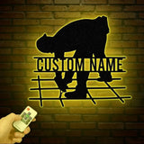 Personalized Ironworker LED Metal Sign – Custom Welder Name Sign – Unique Ironworker Wall Decor – Xmas or Birthday Gift