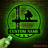 Personalized Ironworker LED Metal Sign – Custom Welder Name Sign – Unique Ironworker Wall Decor – Xmas or Birthday Gift