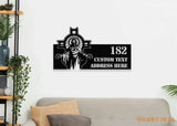 Personalized Jesus Number Address - Christian Address Sign - Name Initial Hanging - Personalize Metal Sign - Jesus