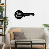 Personalized Key Number Address Metal Address Sign - Last Name Initial Hanging - Personalize Address Metal Sign