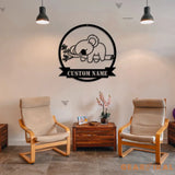 Personalized Koala Metal Wall Art LED Light Custom Koala Baby Lover Name Sign Home Decor Kid Nursery Decoration
